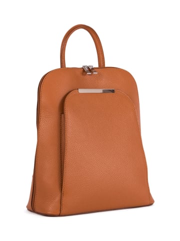 Lucca Baldi Leder-Rucksack "Cervia" in Camel - (B)33 x (H)35 x (T)12 cm