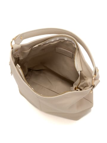 Lucca Baldi Skórzana torebka "Carrara" w kolorze kremowym - 36 x 28 x 12 cm