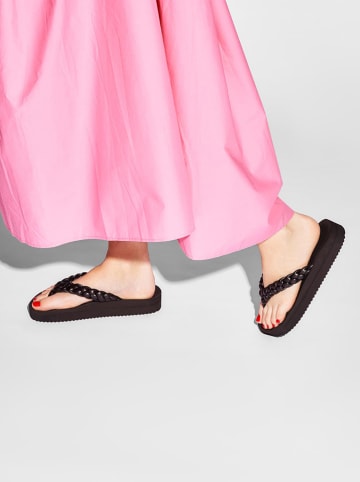 Flip Flop Zehentrenner "Wedgy*weave" in Schwarz