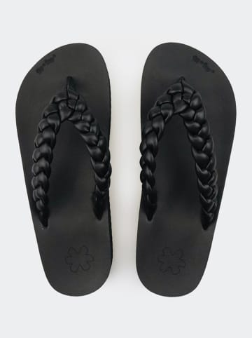 Flip Flop Zehentrenner "Wedgy*weave" in Schwarz