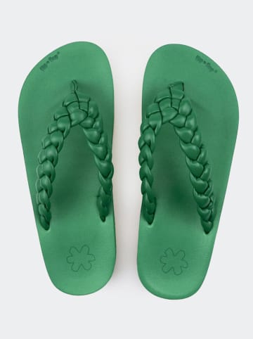 Flip Flop Zehentrenner "Wedgy*weave" in Grün