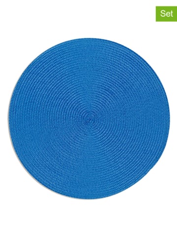 Trendy Kitchen by EXCÉLSA 6er-Set: Tischsets in Blau - Ø 36 cm