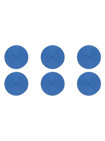 Trendy Kitchen by EXCÉLSA 6-delige set: placemats blauw - Ø 36 cm