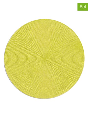 Trendy Kitchen by EXCÉLSA 6-delige set: placemats geel - Ø 36 cm
