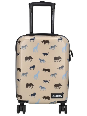 ZEBRA Walizka w kolorze beżowo-czarno-niebieskim - 32 x 46 x 22 cm