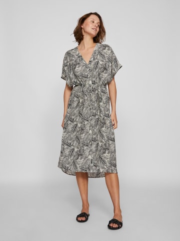 Vila Kleid in Creme/ Schwarz