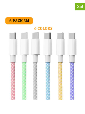 SmartCase 6er-Set: Schnell-Ladekabel in Bunt