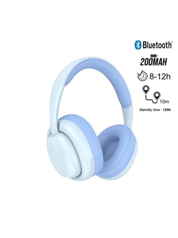 SmartCase Bluetooth-Over-Ear-Kopfhörer in Hellblau