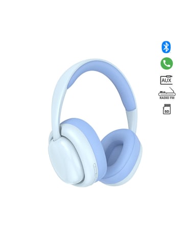 SmartCase Bluetooth-Over-Ear-Kopfhörer in Hellblau