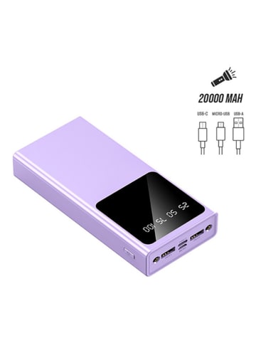 SmartCase Powerbank in Lila - 20.000 mAh