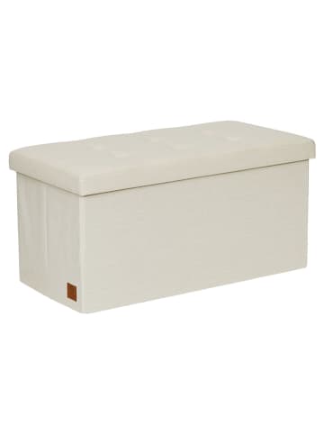 STORE IT Hocker w kolorze kremowym ze schowkiem - 76 x 38 x 38 cm