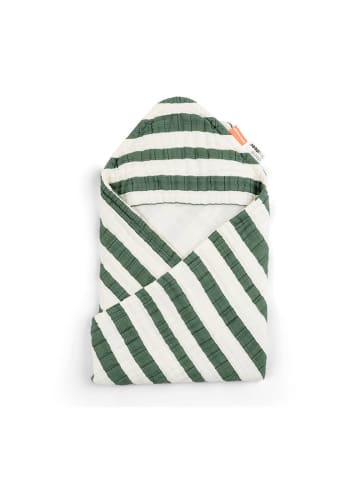done by deer Badponcho groen/wit - (L)70 x (B)70 cm