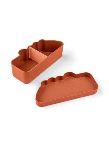 done by deer Lunchbox "Croco Papaya" in Rot - (B)21,3 x (H)10,4 x (T)6,2 cm