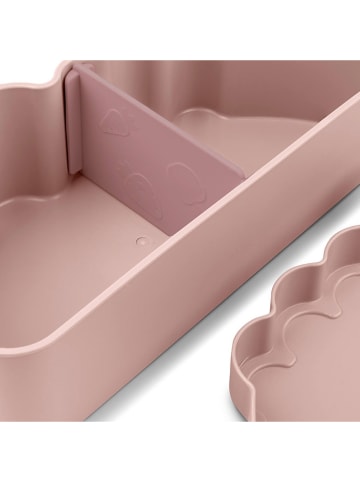 done by deer Pudełko "Croco Papaya" w kolorze jasnoróżowym na lunch - 21,3 x 10,4 x 6,2 cm