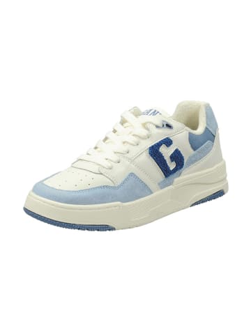 GANT Footwear Leder-Sneakers "Ellizy" in Weiß/ Hellblau in Weiß/ Hellblau