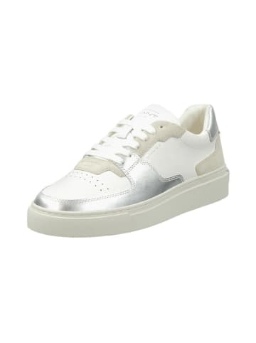 GANT Footwear Skórzane sneakersy "Julice" w kolorze srebrno-biało-beżowym