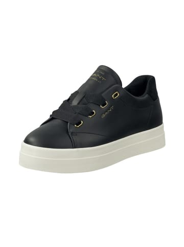 GANT Footwear Leder-Sneakers "Avona" in Schwarz in Schwarz