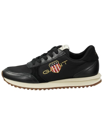 GANT Footwear Skórzane sneakersy "Beja" w kolorze czarnym