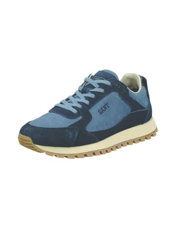 GANT Footwear Leder-Sneakers "Lucamm" in Dunkelblau/ Hellblau