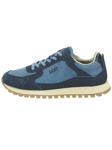 GANT Footwear Leder-Sneakers "Lucamm" in Dunkelblau/ Hellblau