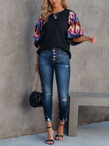 Milan Kiss Blouse zwart/meerkleurig