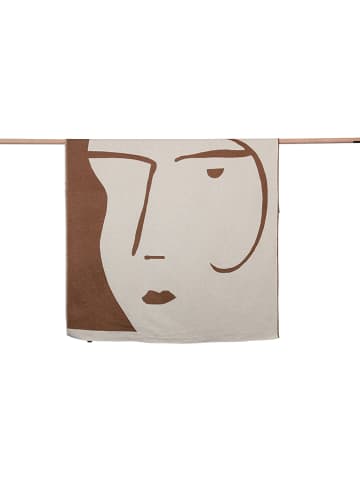 David Fussenegger Flanelldecke "Luca" in Hellbraun/ Creme