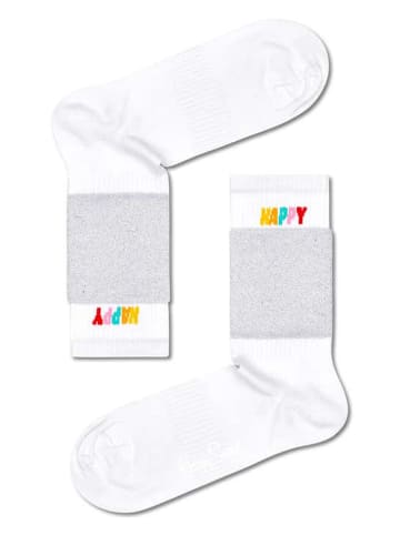 Happy Socks Skarpety w kolorze szaro-białym