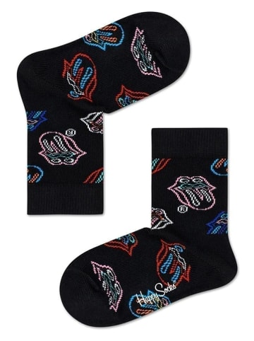 Happy Socks Skarpety "Rolling stones midnight ramble" w kolorze czarnym ze wzorem