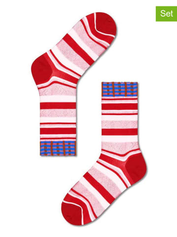 Happy Socks Sokken rood/lichtroze