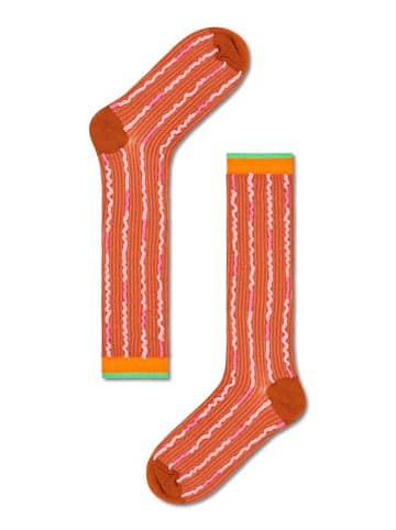 Happy Socks Skarpety "Eliza" w kolorze jasnoróżowo-pomarańczowym