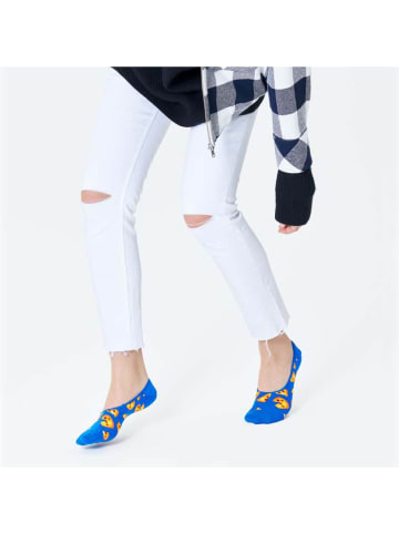 Happy Socks Voetjes "Pizza Liner" blauw/geel