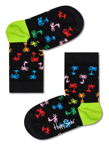 Happy Socks Skarpety "Palm" w kolorze czarnym ze wzorem
