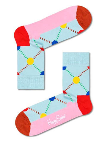 Happy Socks Sokken "Argyle dot" lichtblauw/lichtroze