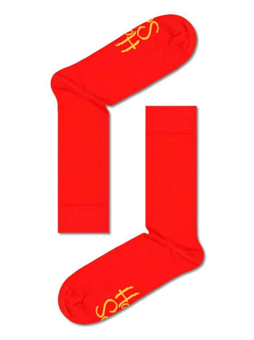 Happy Socks Skarpety (4 pary) w kolorze czarno-czerwono-żółtym