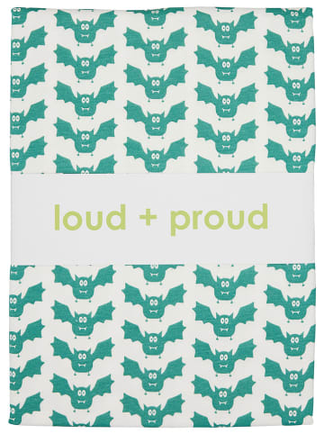 loud + proud Kinder-Bettwäsche-Set in Weiß/ Türkis - (L)135 x (B)100 cm