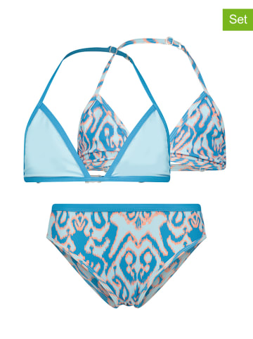 Vingino 3-częściowe bikini "Zamantha" w kolorze niebiesko-pomarańczowym