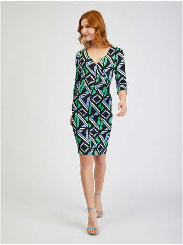 orsay Kleid in Schwarz/ Grün/ Hellblau