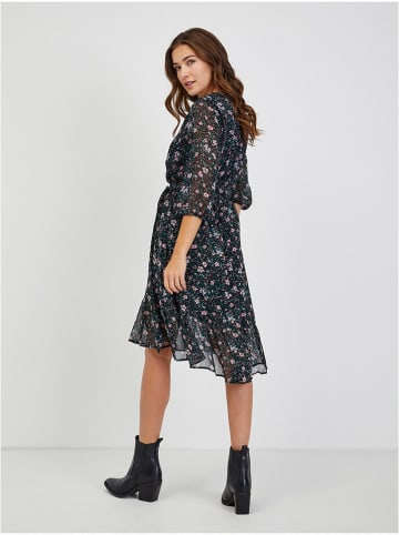 orsay Kleid in Schwarz/ Petrol/ Rosa