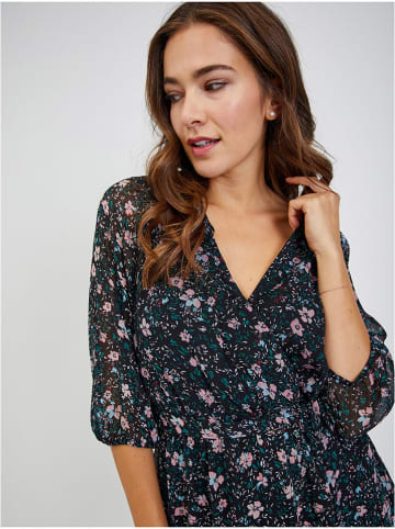 orsay Kleid in Schwarz/ Petrol/ Rosa