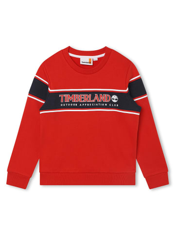 Timberland Sweatshirt in Rot/ Dunkelblau