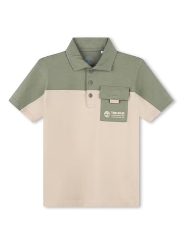 Timberland Poloshirt in Beige/ Grün