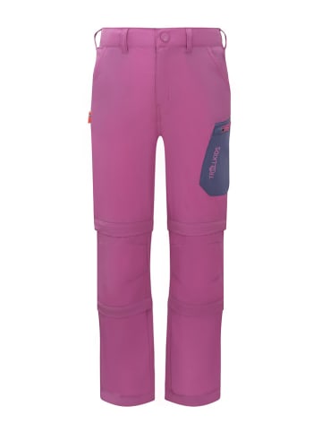 Trollkids Spodnie funkcyjne Zip-Off "Preikestolen" w kolorze fioletowym