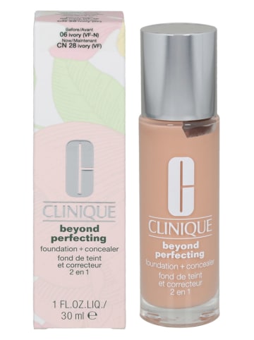 Clinique Foundation "Beyond Perfecting - 28 Ivory", 30 ml