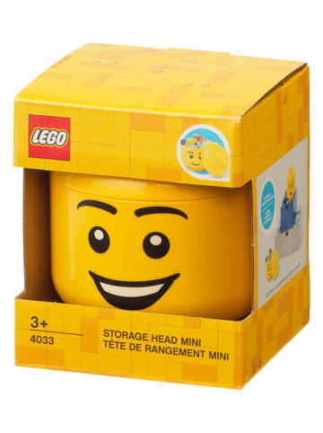 LEGO Pojemnik "Happy Boy" w kolorze żółtym - wys. 11,5 x Ø 10,2 cm