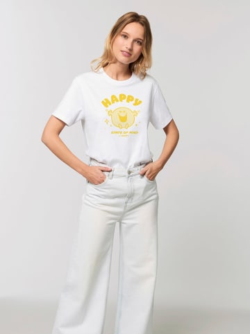 WOOOP Shirt in Weiß/ Gelb