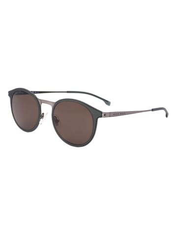Hugo Boss Męskie okulary przeciwsłoneczne w kolorze khaki