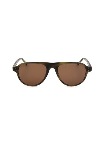 Hackett London Męskie okulary przeciwsłoneczne w kolorze khaki