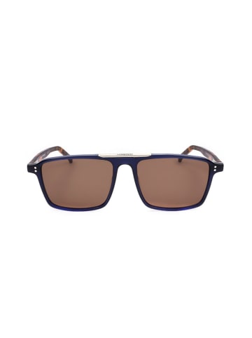 Hackett London Męskie okulary przeciwsłoneczne w kolorze granatowym