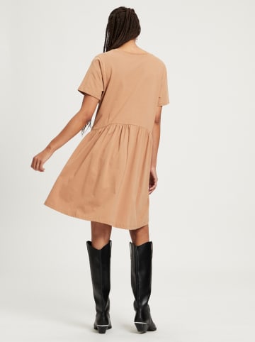 Cross Jeans Kleid in Hellbraun