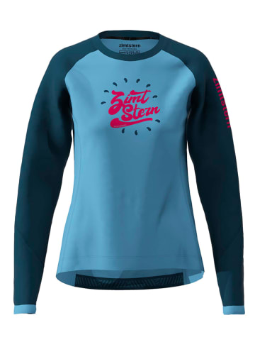 Zimtstern Fahrradshirt "Pure Flowz" in Blau/ Dunkelblau